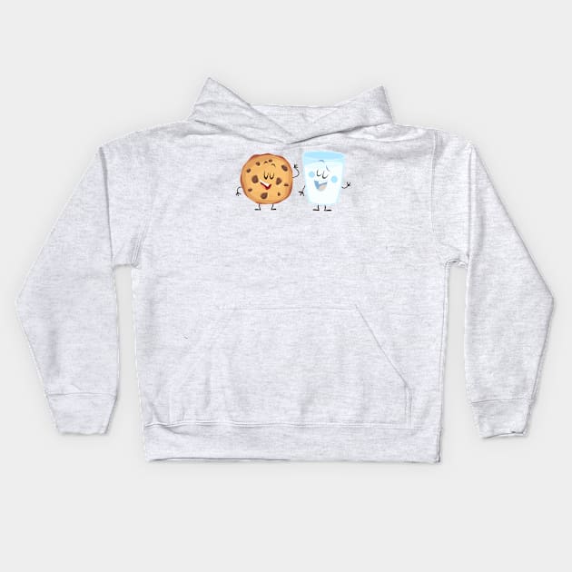 cookie and milk Kids Hoodie by creativeballoon